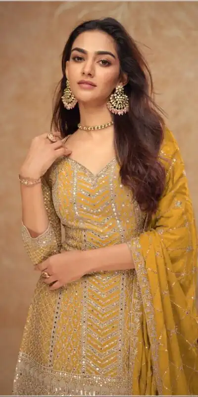 FC 7518 Mustered Chinon Salwar Suit Perfect for Wedding, Party, Diwali, Durga Puja, Temple Visit – . Festive Deal ₹3099. Delivery 4-6 Working Days. | Casual Suits, Jump Suits, Tops & Bottoms, Track Suits, Trendy Wear, Creative suits, Designer Suits, Palazzo Suits, Party Wear Suits, Patiala Suits, Salwar suit, Straight Suits