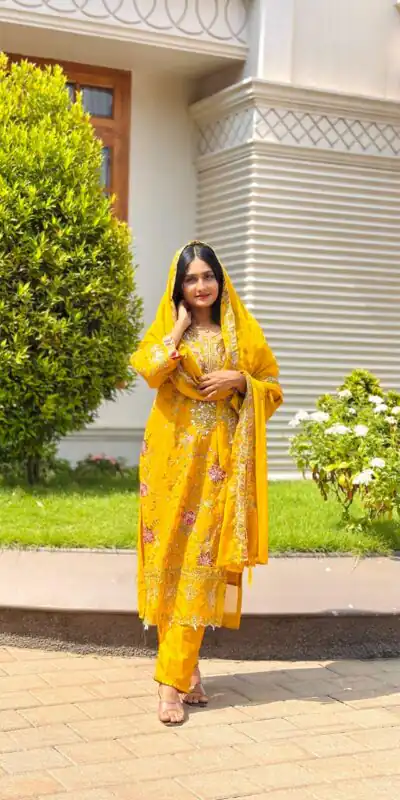 SRK 5321 Mustered Crunchy Silk Salwar Suit Perfect for Wedding, Party, Eid, Sangeet, Cultural Events – . Exclusive Offer ₹2499. Delivery 4-6 Working Days. | Casual Suits, Jump Suits, Creative suits, Designer Suits, Palazzo Suits, Party Wear Suits, Patiala Suits, Salwar suit, Straight Suits