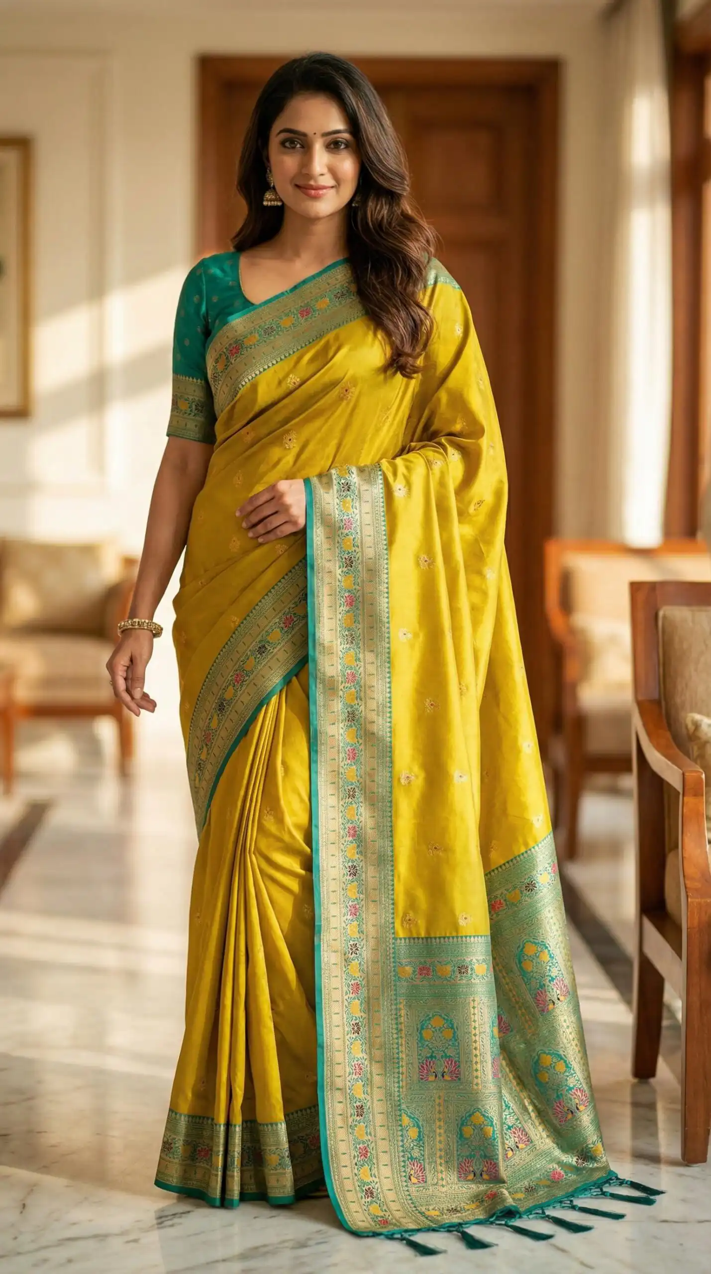 MB 18 Mustered in Color Meenakari Zari Work & Lace Work Saree work. Exclusive Offer ₹2399. Delivery 4-6 Working Days. Shop now. | Creative Sarees, Bollywood Sarees, Designer Sarees, Embroidered Sarees, Ethnic Saree, Modern Digital sarees, Party Wear Sarees, Sarees