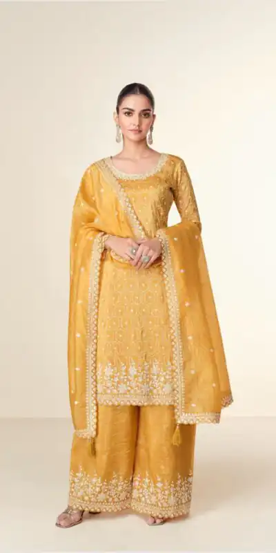 FC ISHITAA Mustered in Tissue Crush Embroidery Work Salwar Suit . Festive Deal ₹3299. Delivery 4-6 Working Days. Shop now. | Casual Suits, Jump Suits, Tops & Bottoms, Track Suits, Trendy Wear, Creative suits, Designer Suits, Palazzo Suits, Party Wear Suits, Patiala Suits, Salwar suit, Straight Suits