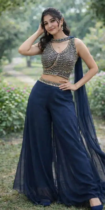 BB 46 Navy Blue Banglory Silk Salwar Suit with Sequins Work & Embroidery Work. Introductory Price ₹1899. Delivery 4-6 Working Days. Shop now. | Casual Suits, Jump Suits, Creative suits, Designer Suits, Palazzo Suits, Party Wear Suits, Patiala Suits, Salwar suit, Straight Suits