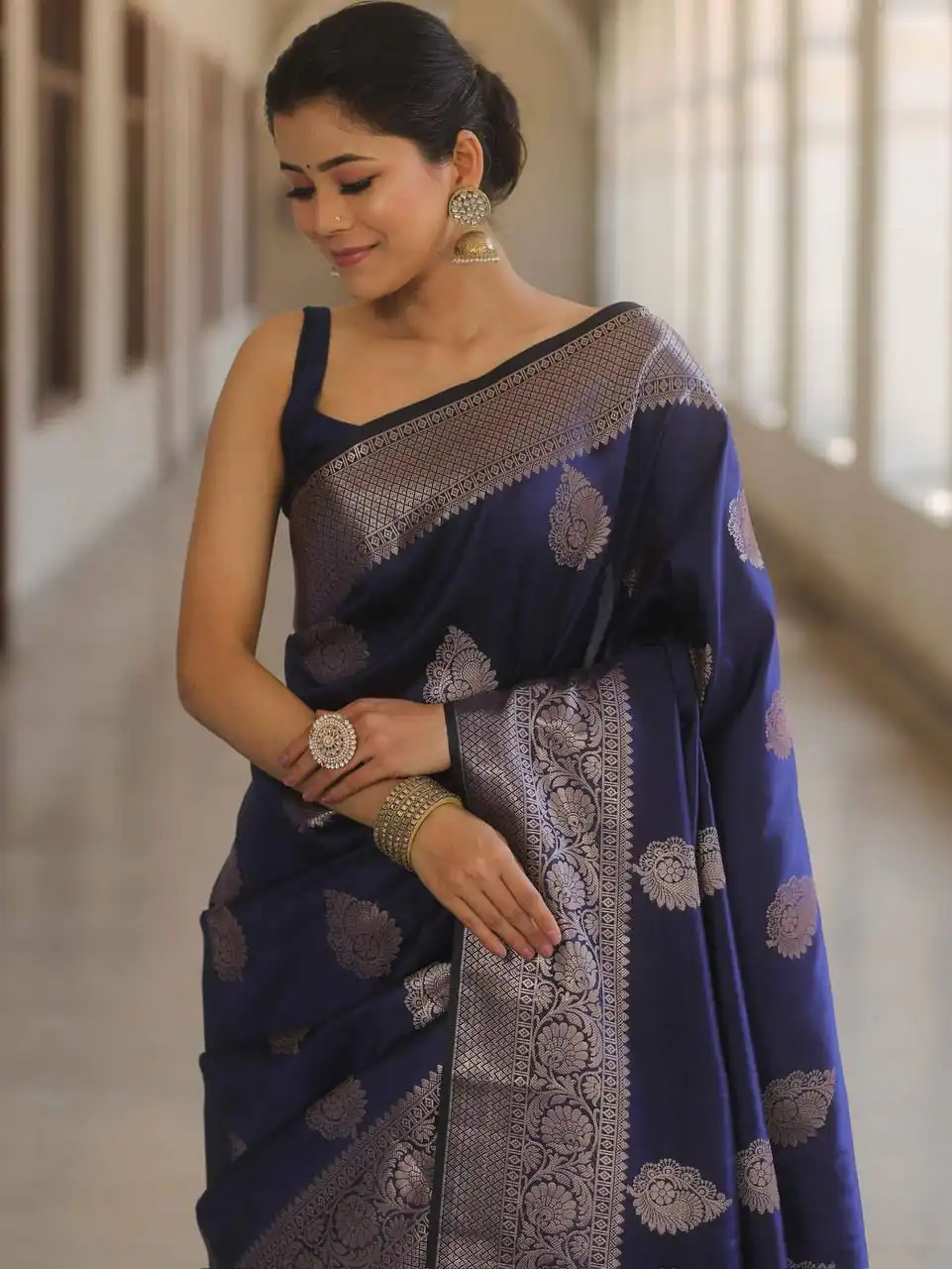 KPR 275 Navy Blue Soft Lichi Silk Saree Perfect for Wedding, Party, Raksha Bandhan, Sangeet, Eid – . Get it for ₹1349. Delivery 4-6 Working Days. | Creative Sarees, Bollywood Sarees, Designer Sarees, Embroidered Sarees, Ethnic Saree, Modern Digital sarees, Party Wear Sarees, Sarees