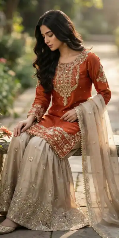 SR 1694 Orange Organza Silk Salwar Suit with Embroidery Work & Lace Work. Exclusive Offer ₹1999. Delivery 4-6 Working Days. Shop now. | Casual Suits, Jump Suits, Creative suits, Designer Suits, Palazzo Suits, Party Wear Suits, Patiala Suits, Salwar suit, Straight Suits