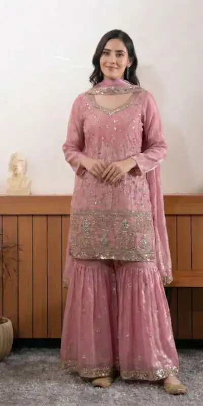 BE 440 Peach Fendy Salwar Suit With Embroidery Work & Bead Work. Exclusive Offer ₹2399. Delivery 4-6 Working Days. Shop now. | Casual Suits, Jump Suits, Creative suits, Designer Suits, Palazzo Suits, Party Wear Suits, Patiala Suits, Salwar suit, Straight Suits