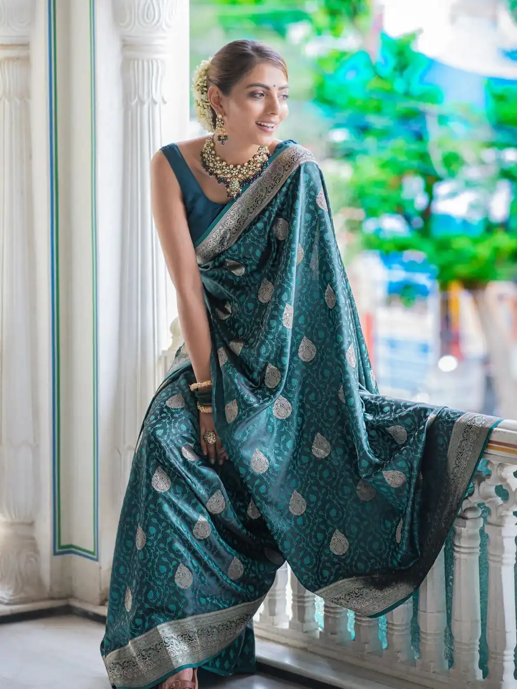 KPR 252 Peacock Blue in Soft Lichi Silk Lace Work & Lace Border Saree. Affordable Price ₹1449. Delivery 4-6 Working Days. Shop now. | Creative Sarees, Bollywood Sarees, Designer Sarees, Embroidered Sarees, Ethnic Saree, Modern Digital sarees, Party Wear Sarees, Sarees