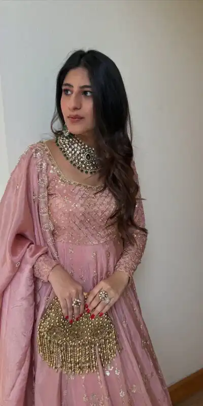 VLM 323 Pink Chinon Silk Lehenga Choli with Lace Work & Embroidery Work. Introductory Price ₹2449. Delivery 4-6 Working Days. Shop now. | Bollywood Lehenga, Creative Lehenga, Designer Lehenga, Embroidered Lehenga, Lehenga, Party Wear Lehenga