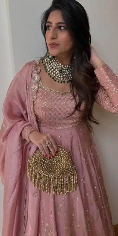 VLM 323 Pink Chinon Silk Lehenga Choli with Lace Work & Embroidery Work. Introductory Price ₹2449. Delivery 4-6 Working Days. Shop now. | Bollywood Lehenga, Creative Lehenga, Designer Lehenga, Embroidered Lehenga, Lehenga, Party Wear Lehenga