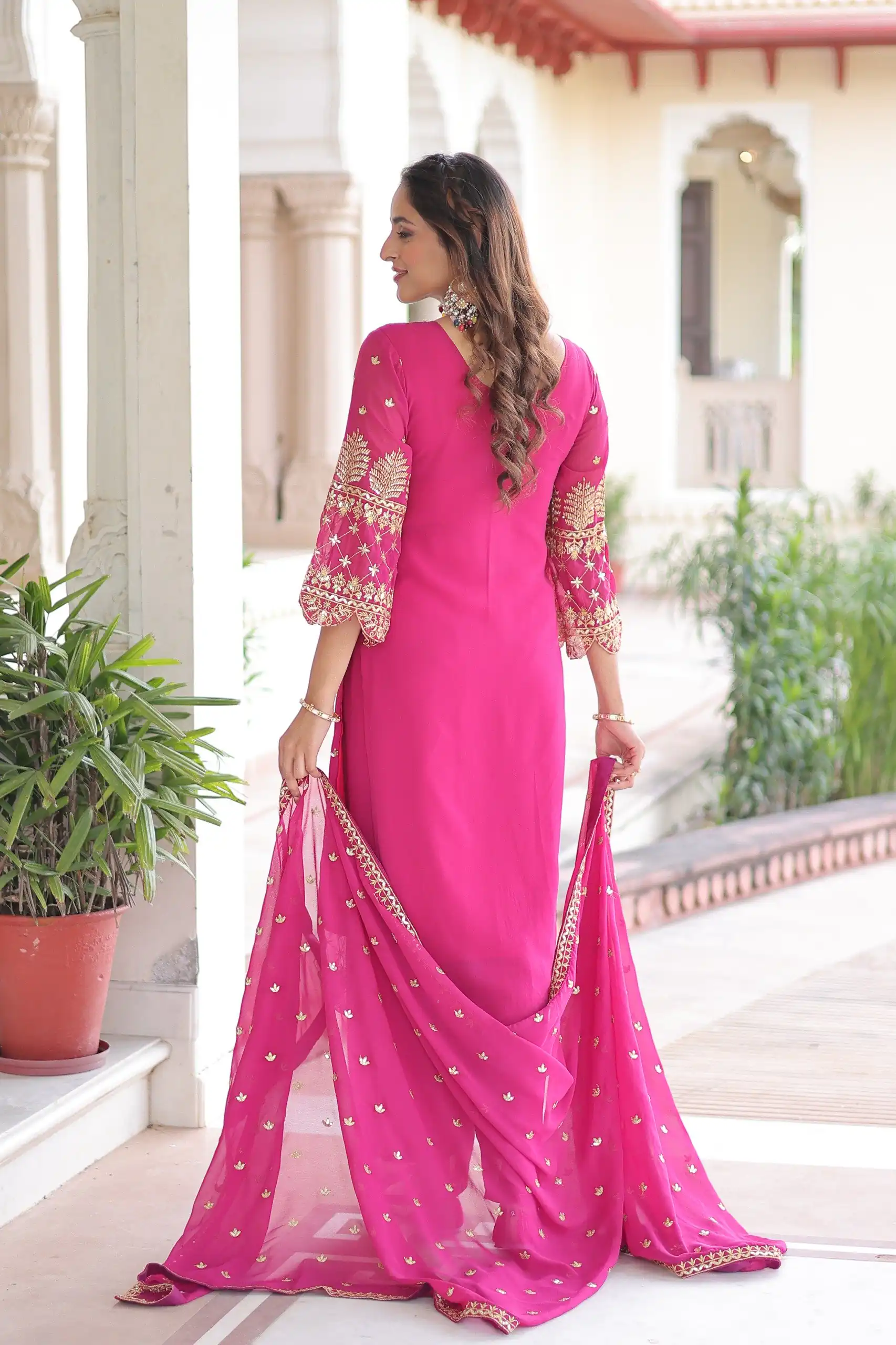 KA 1219 Pink Faux Blooming Salwar SuitPerfect for Wedding, Party, Pongal, Baisakhi, Housewarming – . Now at just ₹2149. Delivery 4-6 Working Days. | Casual Suits, Jump Suits, Creative suits, Designer Suits, Palazzo Suits, Party Wear Suits, Patiala Suits, Salwar suit, Straight Suits