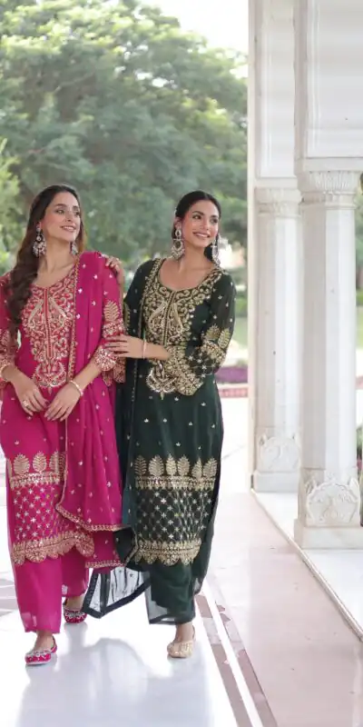 KA 1219 Pink Faux Blooming Salwar SuitPerfect for Wedding, Party, Pongal, Baisakhi, Housewarming – . Now at just ₹2149. Delivery 4-6 Working Days. | Casual Suits, Jump Suits, Creative suits, Designer Suits, Palazzo Suits, Party Wear Suits, Patiala Suits, Salwar suit, Straight Suits