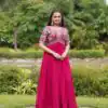 KA 1110 Pink Faux Blooming Gown Perfect for Wedding, Party, Holi, Lohri, Baby Shower – . Introductory Price ₹1649. Delivery 4-6 Working Days. Shop no | Bollywood Gowns, Creative Gowns, Designer Gowns, Embroidered Gowns, Gowns, Party Wear Gowns