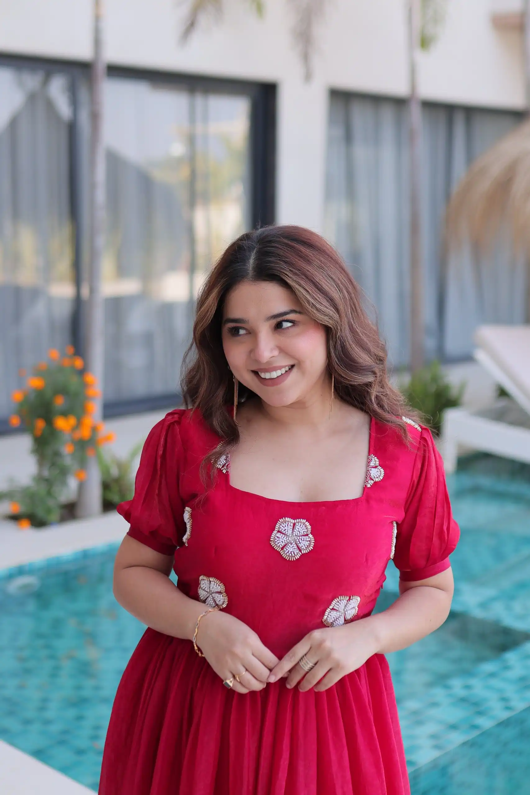 KA 1224 Pink Color Fendi Silk Gown with Embroidery Work & Bead Work. Get it for ₹1769. Delivery 4-6 Working Days. Shop now. | Bollywood Gowns, Creative Gowns, Designer Gowns, Embroidered Gowns, Gowns, Party Wear Gowns