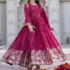 Ram 0153 Pink in Fox Georgette. Embroidery Work Gown Wedding, Party, Festive, Events Get it for ₹2049. Delivery 4-6 Working Days. Shop now. | Bollywood Gowns, Creative Gowns, Designer Gowns, Embroidered Gowns, Gowns, Party Wear Gowns