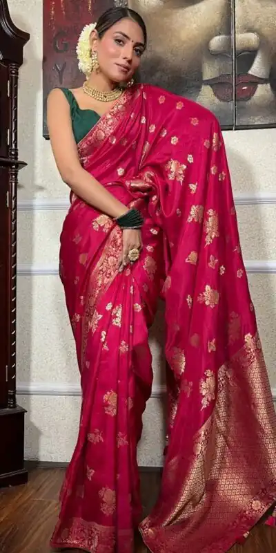 KPR 226 Pink Soft Lichi Silk Saree Perfect for Wedding, Party, Raksha Bandhan, Sangeet, Eid – . Get it for ₹1399. Delivery 4-6 Working Days. | Creative Sarees, Bollywood Sarees, Designer Sarees, Embroidered Sarees, Ethnic Saree, Modern Digital sarees, Party Wear Sarees, Sarees