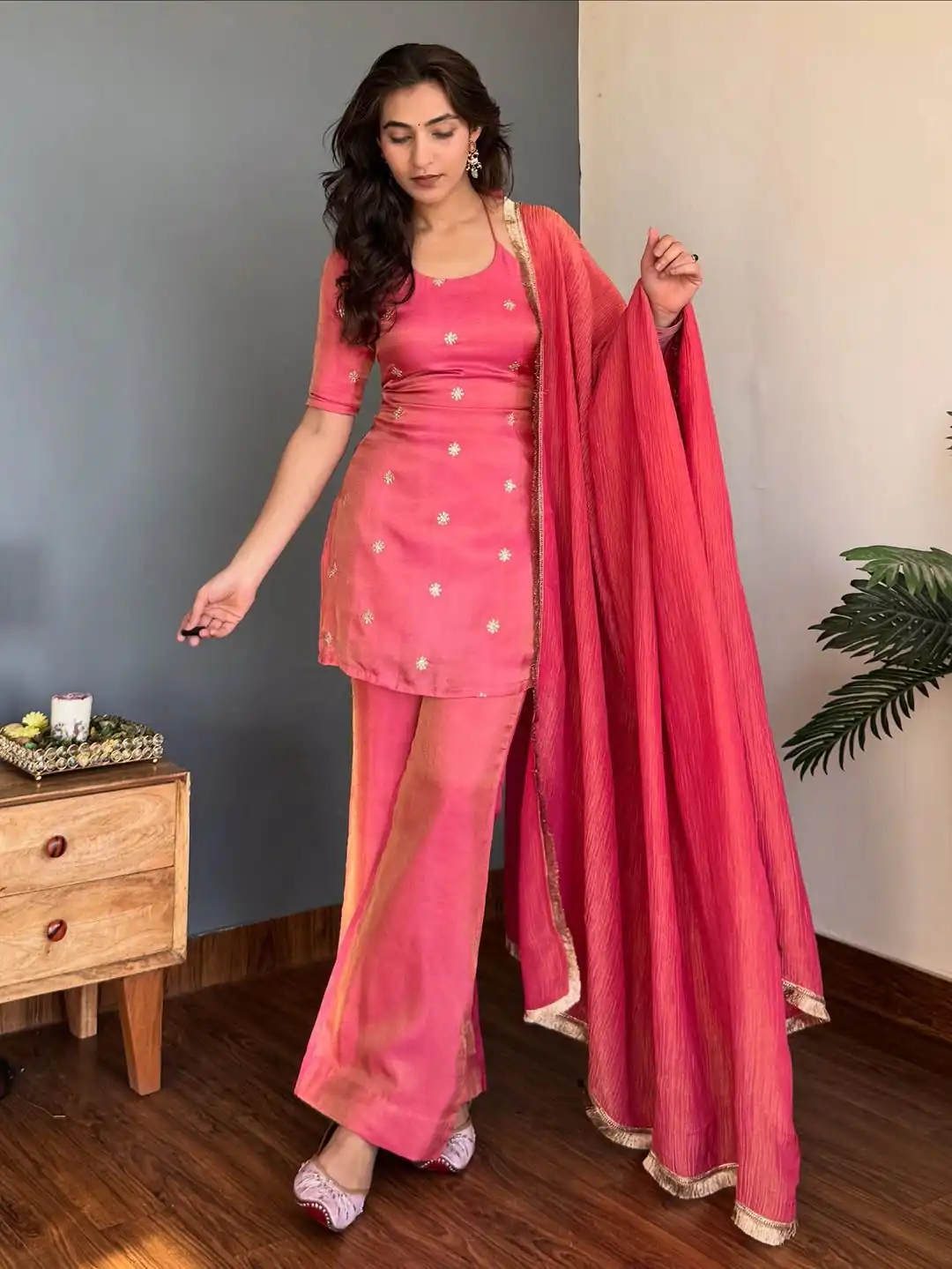 VLM 317 Pink NC Silk Salwar Suit with Lace Work & Embroidery Work. Festive Deal ₹1949. Delivery 4-6 Working Days. Shop now. | Casual Suits, Jump Suits, Tops & Bottoms, Track Suits, Trendy Wear, Creative suits, Designer Suits, Palazzo Suits, Party Wear Suits, Patiala Suits, Salwar suit, Straight Suits