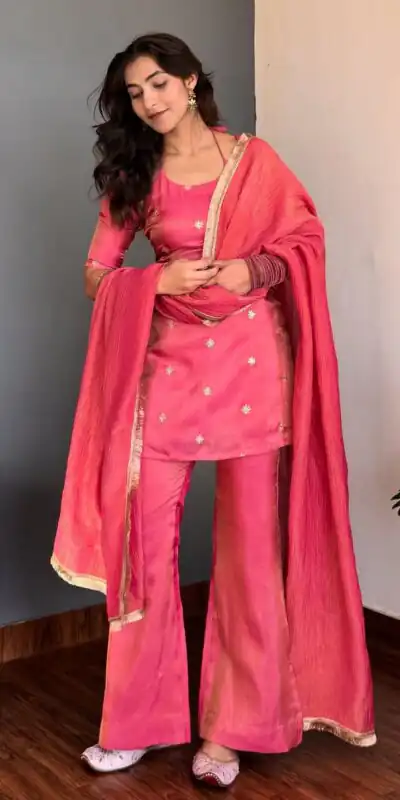 VLM 317 Pink NC Silk Salwar Suit with Lace Work & Embroidery Work. Festive Deal ₹1949. Delivery 4-6 Working Days. Shop now. | Casual Suits, Jump Suits, Tops & Bottoms, Track Suits, Trendy Wear, Creative suits, Designer Suits, Palazzo Suits, Party Wear Suits, Patiala Suits, Salwar suit, Straight Suits