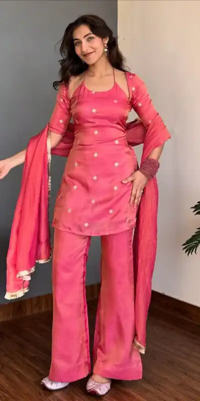 VLM 317 Pink NC Silk Salwar Suit with Lace Work & Embroidery Work. Festive Deal ₹1949. Delivery 4-6 Working Days. Shop now. | Casual Suits, Jump Suits, Tops & Bottoms, Track Suits, Trendy Wear, Creative suits, Designer Suits, Palazzo Suits, Party Wear Suits, Patiala Suits, Salwar suit, Straight Suits