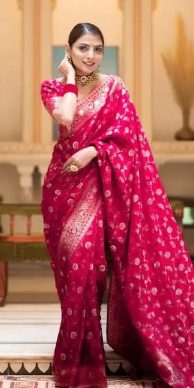 KPR 208 Pink in Color Soft Lichi Silk Designer Work Saree . Available at ₹1399 only. Delivery 4-6 Working Days. Shop now. | Creative Sarees, Bollywood Sarees, Designer Sarees, Embroidered Sarees, Ethnic Saree, Modern Digital sarees, Party Wear Sarees, Sarees