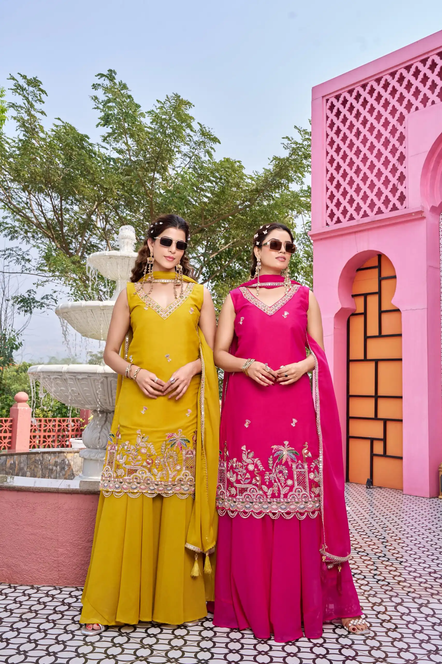 Ram 156 Pink Star Georgette Salwar Suit with Embroidery Work. Available at ₹2649 only. Delivery 4-6 Working Days. Shop now. | Casual Suits, Jump Suits, Creative suits, Designer Suits, Palazzo Suits, Party Wear Suits, Patiala Suits, Salwar suit, Straight Suits