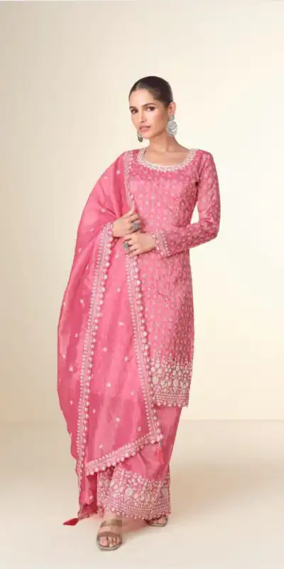 FC ISHITAA Pink Color in Tissue Crush Embroidery Work Salwar Suit . Festive Deal ₹3299. Delivery 4-6 Working Days. Shop now. | Casual Suits, Jump Suits, Tops & Bottoms, Track Suits, Trendy Wear, Creative suits, Designer Suits, Palazzo Suits, Party Wear Suits, Patiala Suits, Salwar suit, Straight Suits