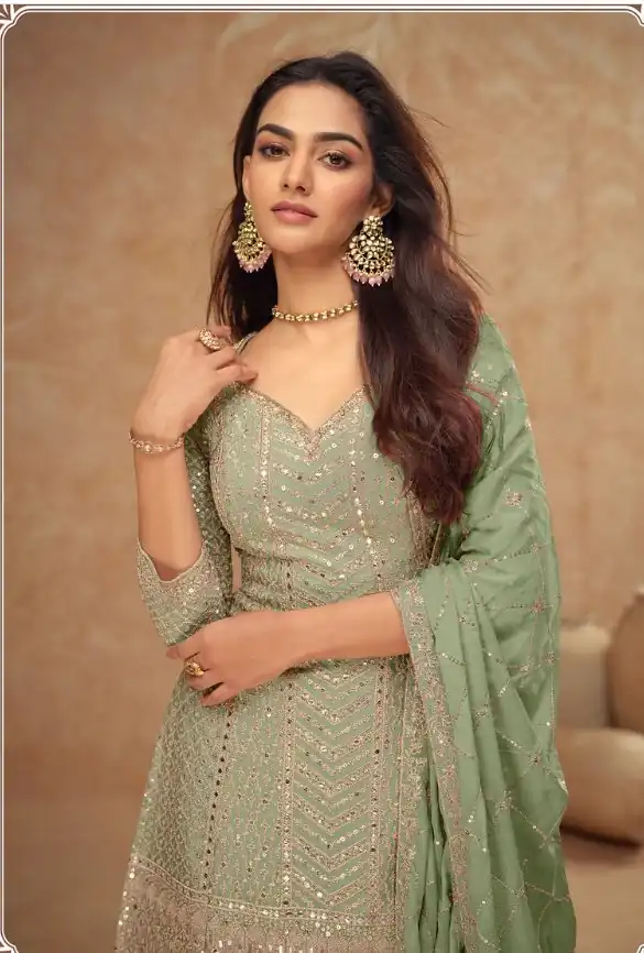 FC 7518 Pista Chinon Salwar Suit Perfect for Wedding, Party, Diwali, Durga Puja, Temple Visit – . Festive Deal ₹3099. Delivery 4-6 Working Days. | Casual Suits, Jump Suits, Tops & Bottoms, Track Suits, Trendy Wear, Creative suits, Designer Suits, Palazzo Suits, Party Wear Suits, Patiala Suits, Salwar suit, Straight Suits