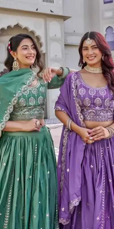 Ram 154 Pista Color Crap Silk Lehenga Choli with Embroidery Work. Now at just ₹2549. Delivery 4-6 Working Days. Shop now. | Bollywood Lehenga, Creative Lehenga, Designer Lehenga, Embroidered Lehenga, Lehenga, Party Wear Lehenga