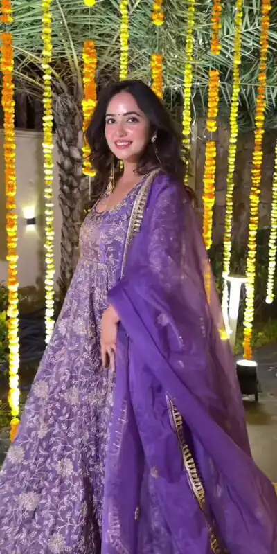 NF 1268 Purple Crunchy Silk Salwar Suit Perfect for Wedding, Party, Onam, Housewarming, Karwa Chauth – . Get it for ₹3249. Delivery 4-6 Working Days. | Anarkali Suits, Bollywood Anarkali, Creative-Anarkali, Designer Anarkali, Embroidered Anarkali, Party Wear Anarkali