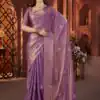BT 3142 Purple Fandy Satin Silk Saree Perfect for Wedding, Party, Karwa Chauth, Reception, Pooja – . Festive Deal ₹1999. Delivery 4-6 Working Days. | Creative Sarees, Bollywood Sarees, Designer Sarees, Embroidered Sarees, Ethnic Saree, Modern Digital sarees, Party Wear Sarees, Sarees