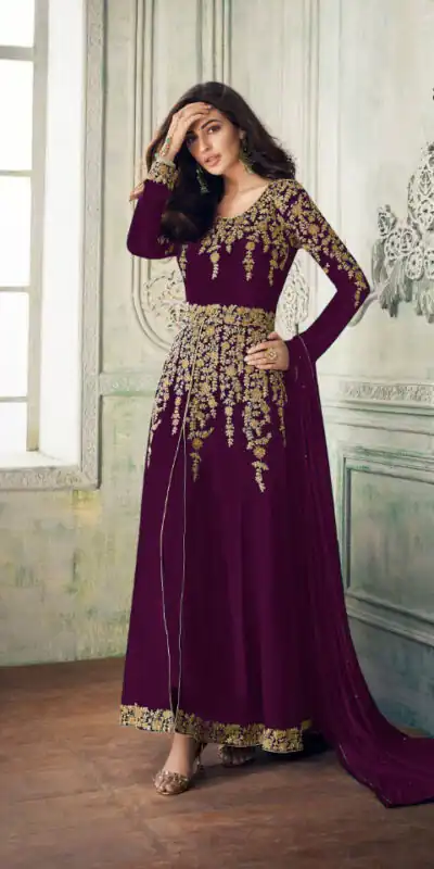 FC A 8204 Purple in Color Georgette Embroidery Work Salwar Suit . Introductory Price ₹2049. Delivery 4-6 Working Days. Shop now. | Casual Suits, Jump Suits, Creative suits, Designer Suits, Palazzo Suits, Party Wear Suits, Patiala Suits, Salwar suit, Straight Suits