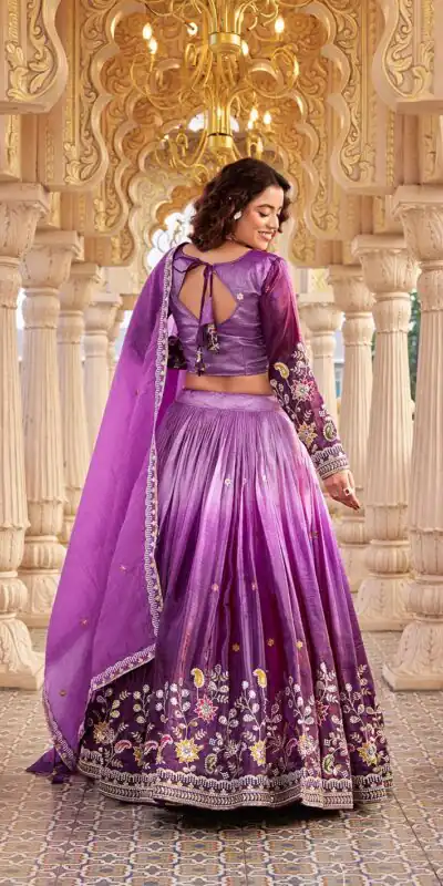 Ram 159 Purple Gold Crush Lehenga Choli Perfect for Wedding, Party, Ethnic Day, Karwa Chauth, Sangeet – . Special Price ₹2649. Delivery 4-6 Working Days. | Bollywood Lehenga, Creative Lehenga, Designer Lehenga, Embroidered Lehenga, Lehenga, Party Wear Lehenga