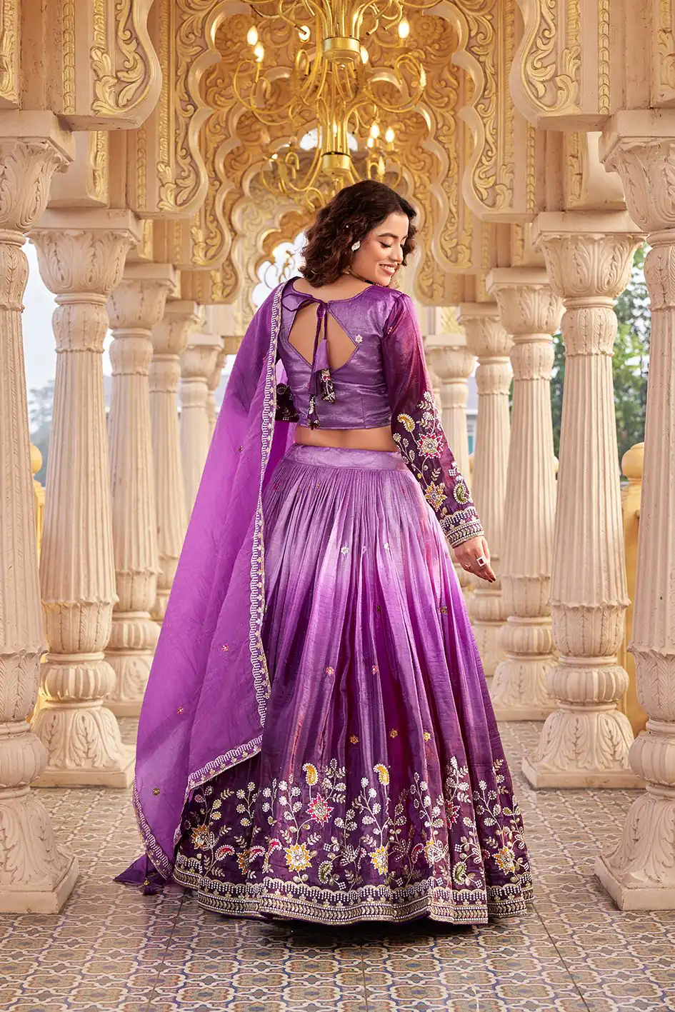 Ram 159 Purple Gold Crush Lehenga Choli Perfect for Wedding, Party, Ethnic Day, Karwa Chauth, Sangeet – . Special Price ₹2649. Delivery 4-6 Working Days. | Bollywood Lehenga, Creative Lehenga, Designer Lehenga, Embroidered Lehenga, Lehenga, Party Wear Lehenga