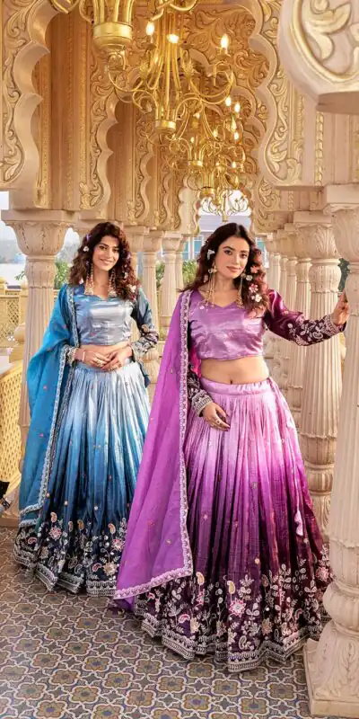Ram 159 Purple Gold Crush Lehenga Choli Perfect for Wedding, Party, Ethnic Day, Karwa Chauth, Sangeet – . Special Price ₹2649. Delivery 4-6 Working Days. | Bollywood Lehenga, Creative Lehenga, Designer Lehenga, Embroidered Lehenga, Lehenga, Party Wear Lehenga