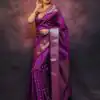 KPR 218 Purple in Soft Lichi Silk Lace Border & Lace Work Saree . Exclusive Offer ₹1349. Delivery 4-6 Working Days. Shop now. | Creative Sarees, Bollywood Sarees, Designer Sarees, Embroidered Sarees, Ethnic Saree, Modern Digital sarees, Party Wear Sarees, Sarees