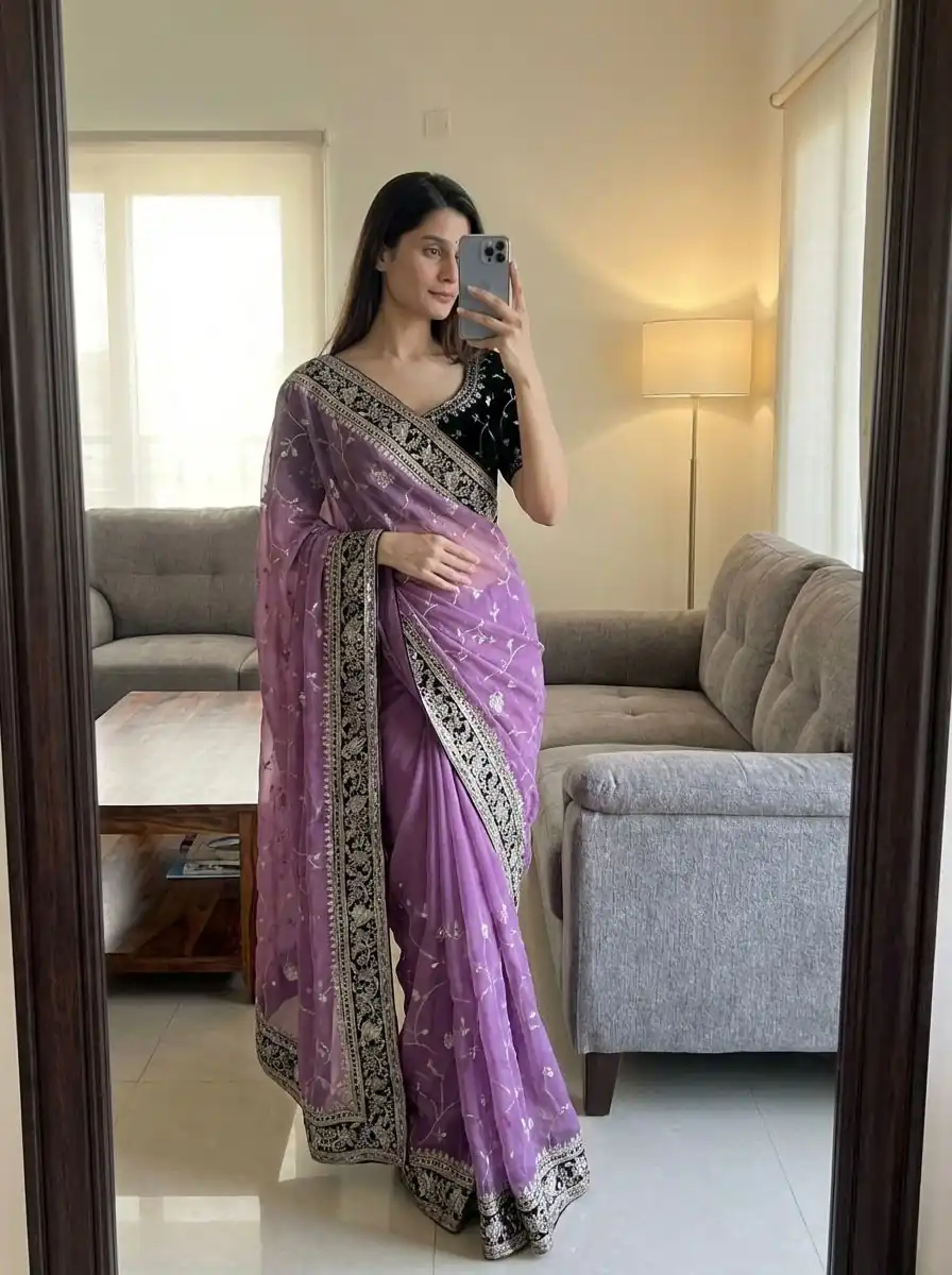 NC 5534 Moss Silk Saree Perfect for Wedding, Party, Ganesh Chaturthi, Karwa Chauth, Haldi – . Introductory Price ₹2049. Delivery 4-6 Working Days. | Creative Sarees, Bollywood Sarees, Designer Sarees, Embroidered Sarees, Ethnic Saree, Modern Digital sarees, Party Wear Sarees, Sarees