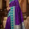 MB 187 Purple in Soft Banarasi Zari Work & Lace Work Saree . Available at ₹2049 only. Delivery 4-6 Working Days. Shop now. | Creative Sarees, Bollywood Sarees, Designer Sarees, Embroidered Sarees, Ethnic Saree, Modern Digital sarees, Party Wear Sarees, Sarees
