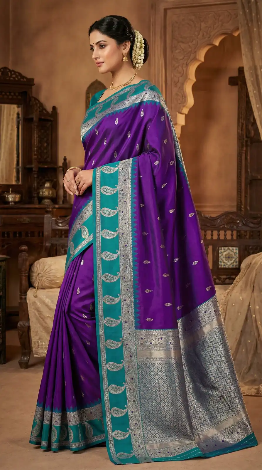 MB 187 Purple in Soft Banarasi Zari Work & Lace Work Saree . Available at ₹2049 only. Delivery 4-6 Working Days. Shop now. | Creative Sarees, Bollywood Sarees, Designer Sarees, Embroidered Sarees, Ethnic Saree, Modern Digital sarees, Party Wear Sarees, Sarees
