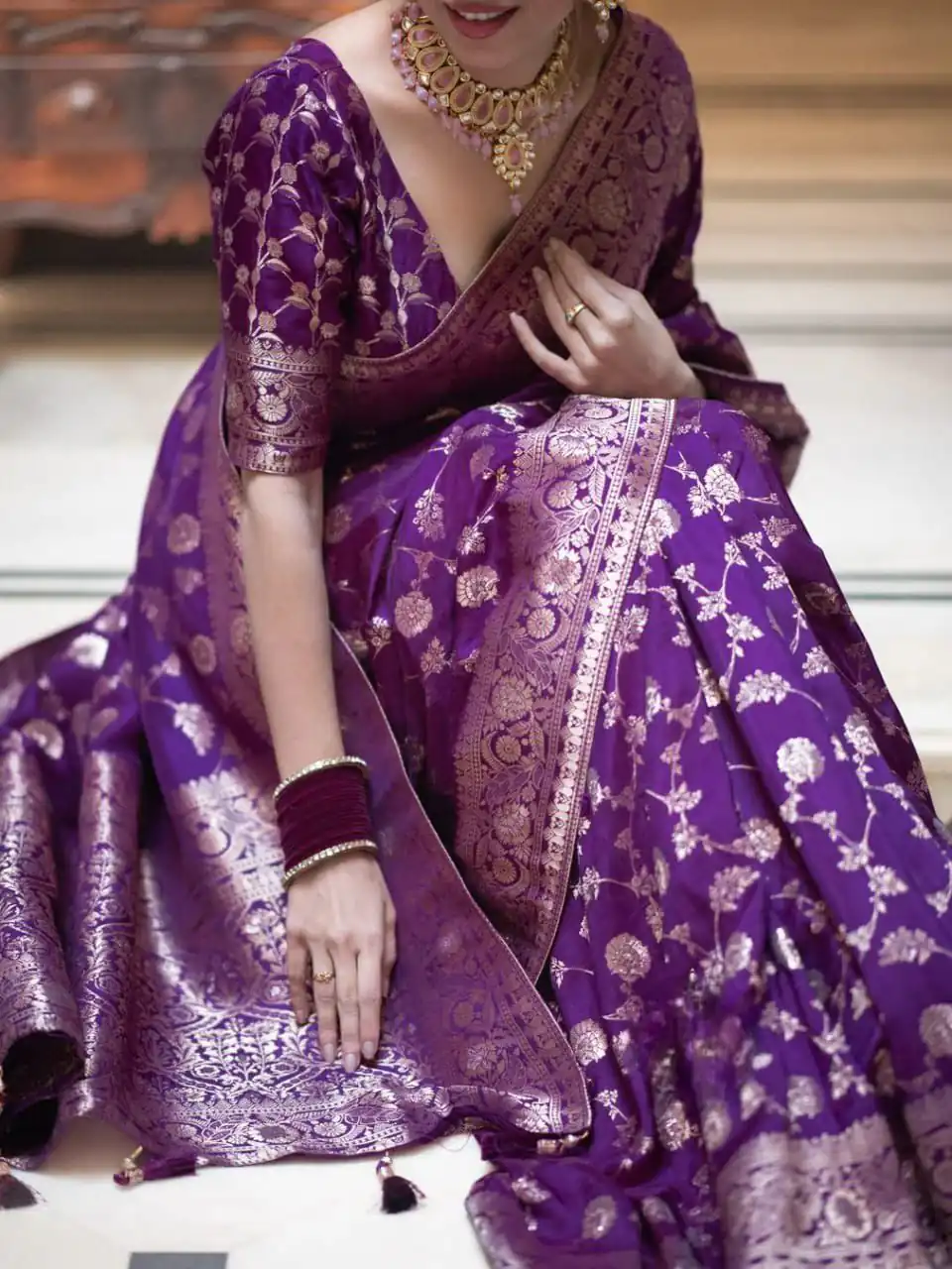 KPR 208 Purple in Color Soft Lichi Silk Designer Work Saree . Available at ₹1399 only. Delivery 4-6 Working Days. Shop now. | Creative Sarees, Bollywood Sarees, Designer Sarees, Embroidered Sarees, Ethnic Saree, Modern Digital sarees, Party Wear Sarees, Sarees