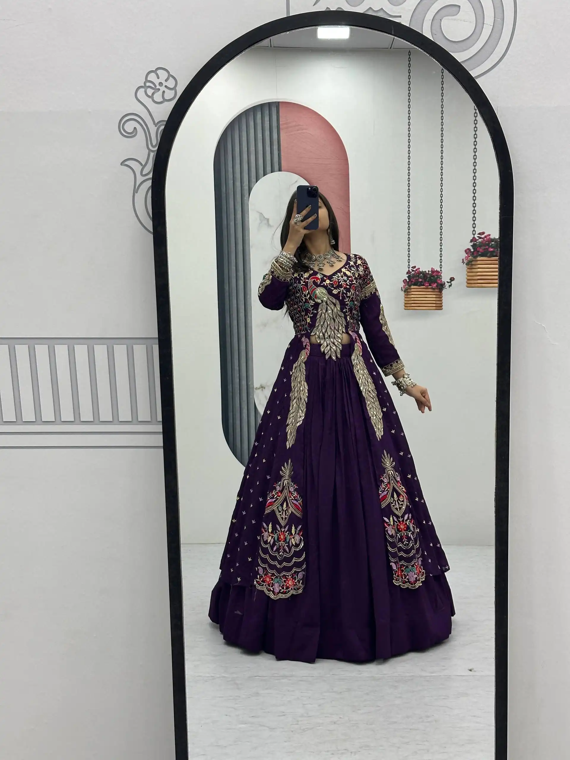 PC 528 Purple Color Vichitra Sequence Work Lehenga Choli Designer Work. Grab it for ₹2649. Delivery 4-6 Working Days. Shop now. | Bollywood Lehenga, Creative Lehenga, Designer Lehenga, Embroidered Lehenga, Lehenga, Party Wear Lehenga