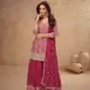 FC 7518 Red Chinon Salwar Suit Perfect for Wedding, Party, Diwali, Durga Puja, Temple Visit – . Festive Deal ₹3099. Delivery 4-6 Working Days. | Casual Suits, Jump Suits, Tops & Bottoms, Track Suits, Trendy Wear, Creative suits, Designer Suits, Palazzo Suits, Party Wear Suits, Patiala Suits, Salwar suit, Straight Suits