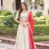 KA 5061 Red in Cosmos silk Embroidery Work & Zari Work Lehenga Choli . Get it for ₹2649. Delivery 4-6 Working Days. Shop now. | Bollywood Lehenga, Creative Lehenga, Designer Lehenga, Embroidered Lehenga, Lehenga, Party Wear Lehenga