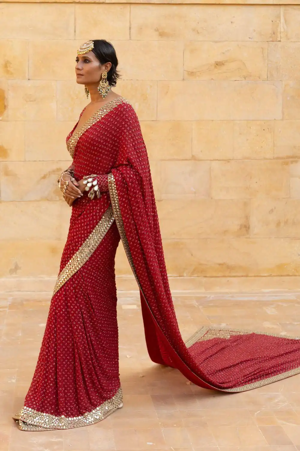 BD 1811 Red in Faux Georgette Mirror Work & Embroidery Work Saree . Exclusive Offer ₹2049. Delivery 4-6 Working Days. Shop now. | Creative Sarees, Bollywood Sarees, Designer Sarees, Embroidered Sarees, Ethnic Saree, Modern Digital sarees, Party Wear Sarees, Sarees