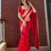 NC 5544 Red Color with Sequins & Embroidery Work Georgette Saree . Festive Deal ₹1949. Delivery 4-6 Working Days. Shop now. | Creative Sarees, Bollywood Sarees, Designer Sarees, Embroidered Sarees, Ethnic Saree, Modern Digital sarees, Party Wear Sarees, Sarees