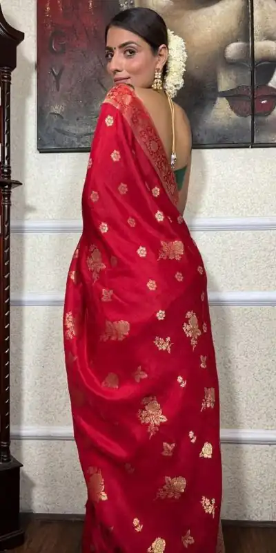 KPR 226 Red Soft Lichi Silk Saree Perfect for Wedding, Party, Raksha Bandhan, Sangeet, Eid – . Get it for ₹1399. Delivery 4-6 Working Days. | Creative Sarees, Bollywood Sarees, Designer Sarees, Embroidered Sarees, Ethnic Saree, Modern Digital sarees, Party Wear Sarees, Sarees