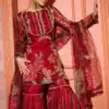 Red Tabby Silk Mirror Sequins Work Salwar Suit