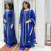 ST 201 Royal Blue Faux Georgette Salwar Suit with Sequins Work & Embroidery Work. Introductory Price ₹2099. Delivery 4-6 Working Days. Shop now. | Casual Suits, Jump Suits, Creative suits, Designer Suits, Palazzo Suits, Party Wear Suits, Patiala Suits, Salwar suit, Straight Suits