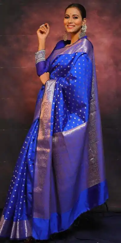 KPR 218 Royal Blue in Soft Lichi Silk Lace Border & Lace Work Saree . Exclusive Offer ₹1349. Delivery 4-6 Working Days. Shop now. | Creative Sarees, Bollywood Sarees, Designer Sarees, Embroidered Sarees, Ethnic Saree, Modern Digital sarees, Party Wear Sarees, Sarees