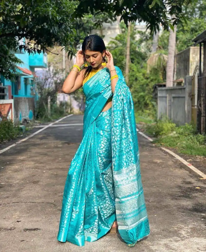 KP 4011 Sky Blue in Soft Lichi Silk Lace Work & Lace Border Saree . Special Price ₹1349. Delivery 4-6 Working Days. Shop now. | Creative Sarees, Bollywood Sarees, Designer Sarees, Embroidered Sarees, Ethnic Saree, Modern Digital sarees, Party Wear Sarees, Sarees