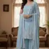 BE 430 Sky Blue Color Georgette Salwar Suit with Embroidery Work. Best Price ₹2399. Delivery 4-6 Working Days. Online Shop now. | Casual Suits, Jump Suits, Tops & Bottoms, Track Suits, Trendy Wear, Creative suits, Designer Suits, Palazzo Suits, Party Wear Suits, Patiala Suits, Salwar suit, Straight Suits