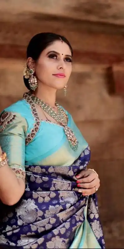 LKP 1071 Sky Blue in Soft Lichi Silk ace Border & Lace Work Saree . Exclusive Offer ₹1449. Delivery 4-6 Working Days. Shop now. | Creative Sarees, Bollywood Sarees, Designer Sarees, Embroidered Sarees, Ethnic Saree, Modern Digital sarees, Party Wear Sarees, Sarees