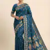MB 213 Teal Color Zari Work & Lace Work Saree in Banarasi Soft. Grab it for ₹1899. Delivery 4-6 Working Days .Online Shop now. | Creative Sarees, Bollywood Sarees, Designer Sarees, Embroidered Sarees, Ethnic Saree, Modern Digital sarees, Party Wear Sarees, Sarees