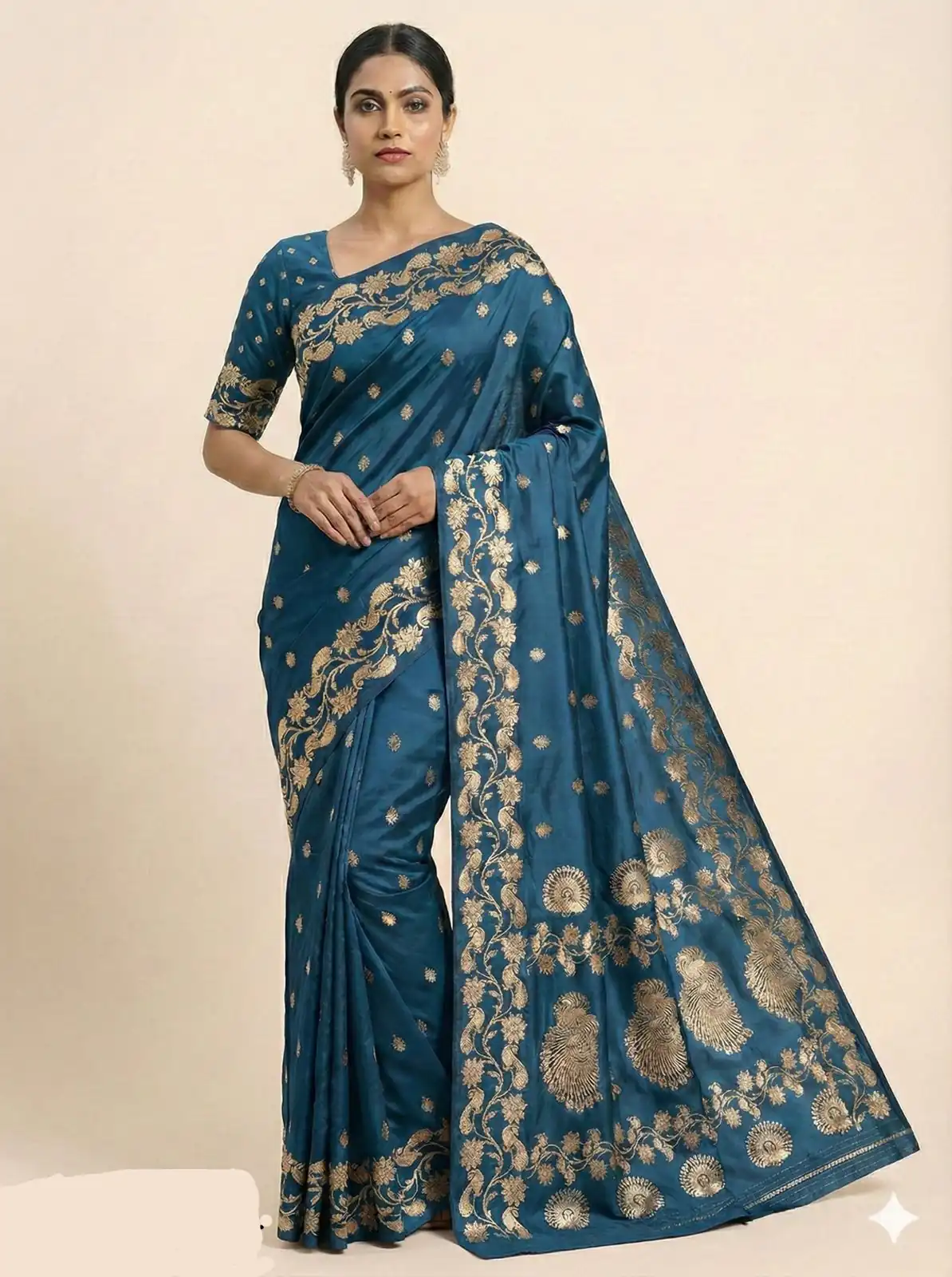 MB 213 Teal Color Zari Work & Lace Work Saree in Banarasi Soft. Grab it for ₹1899. Delivery 4-6 Working Days .Online Shop now. | Creative Sarees, Bollywood Sarees, Designer Sarees, Embroidered Sarees, Ethnic Saree, Modern Digital sarees, Party Wear Sarees, Sarees